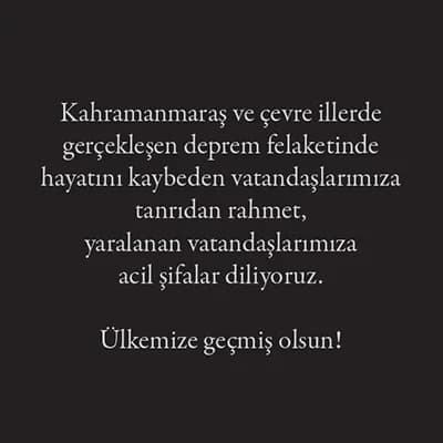 Ülkemize Geçmiş Olsun!