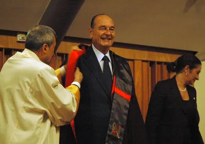 Galatasaray Üniversitesi Fransa Eski Cumhurbaşkanı Jacques Chirac'a Fahri Doktora Verdi