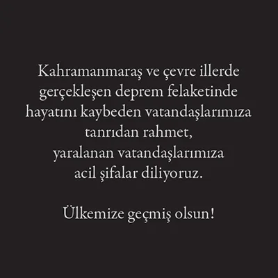 Ülkemize Geçmiş Olsun!